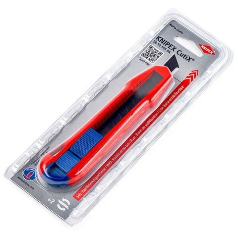 Knipex CutiX® Universalmesser 90 10 165 BK mit Stabilisierungsschiene und Magnesiumgehäuse