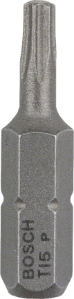 Bosch screwdriver bit T15 Extra Hard 25mm., Schrauberbit, Torx T15, Metall, Sechskantschaft, Bosch