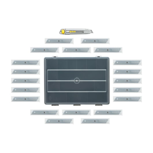 Stanley Klingen-Vorratspack STHT10019-9 mit 200 Abbrechklingen 18mm und Interlock Cutter