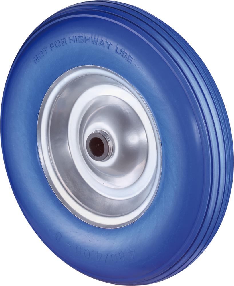BS Rollen Rad pannensicher C91.400 400mm,Poly blau,Radk. Stahlf.,RL,Rillenprofil BS ROLLEN