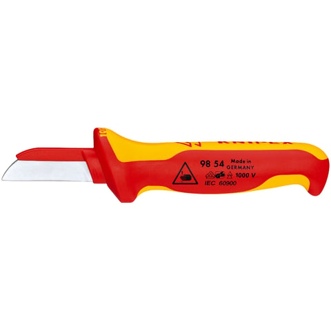 Knipex Kabelmesser 98 54 VDE-geprüft isolierender Mehrkomponenten-Griff Klingenlänge 50 mm
