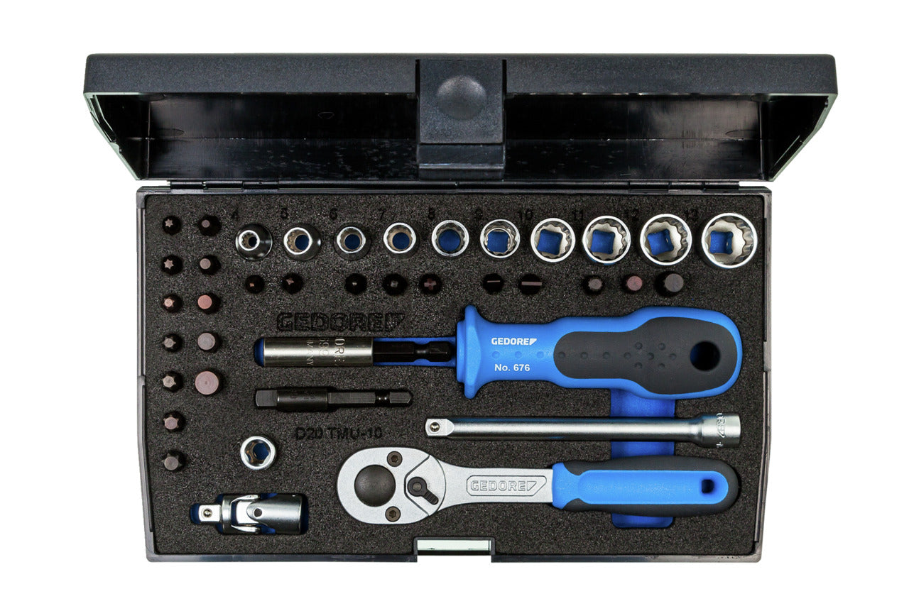 Gedore Steckschlüssel-Satz D 20 TMU-10 1/4 Zoll 40-teilig UD-Profil