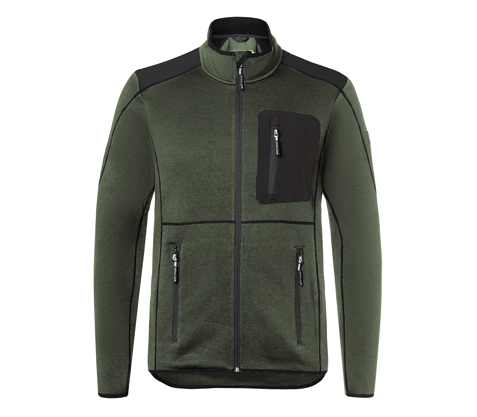 Kübler Strickjacke oliv/schwarz  1443 6339-6699-L