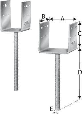 Simpson PPD90/90G Stützenfuß