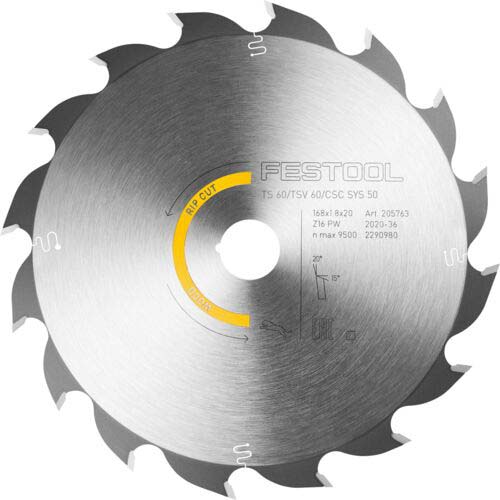 Kreissägeblatt HW 168x1,8x20 PW16 WOOD RIP CUT