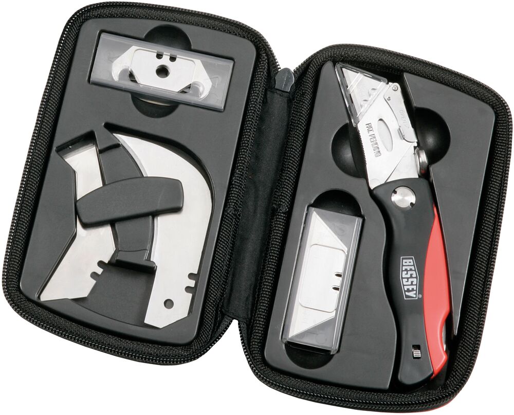 Bessey Messer-Set DBKPH-SET Klappmesser mit Kunststoffgriff und Nylonetui
