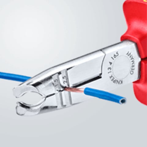 Knipex 13 46 165 VDE Abmantelungszange isoliert Mehrkomponenten-Hüllen verchromt 165 mm