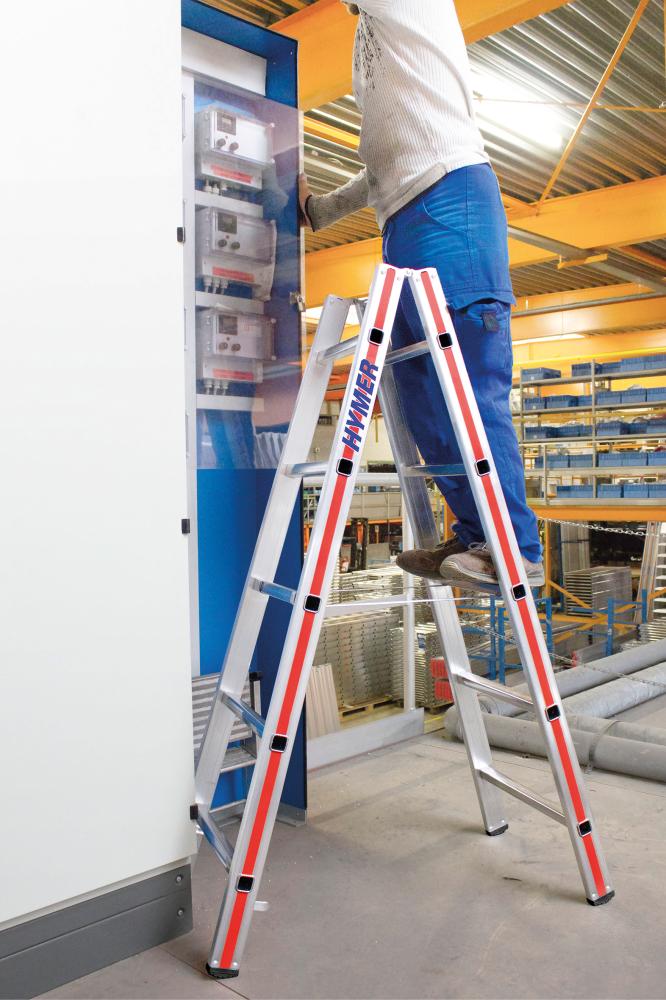 Produktbild Hymer Sprossen-Stehleiter, beidseitig begehbar