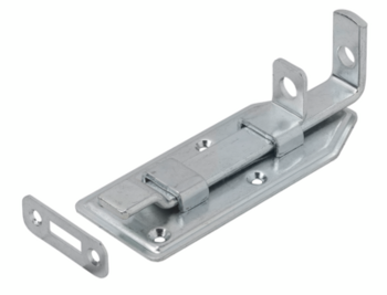 Vormann Türschlossriegel 100x50 mm Stahl verzinkt gekröpft mit Schließblech