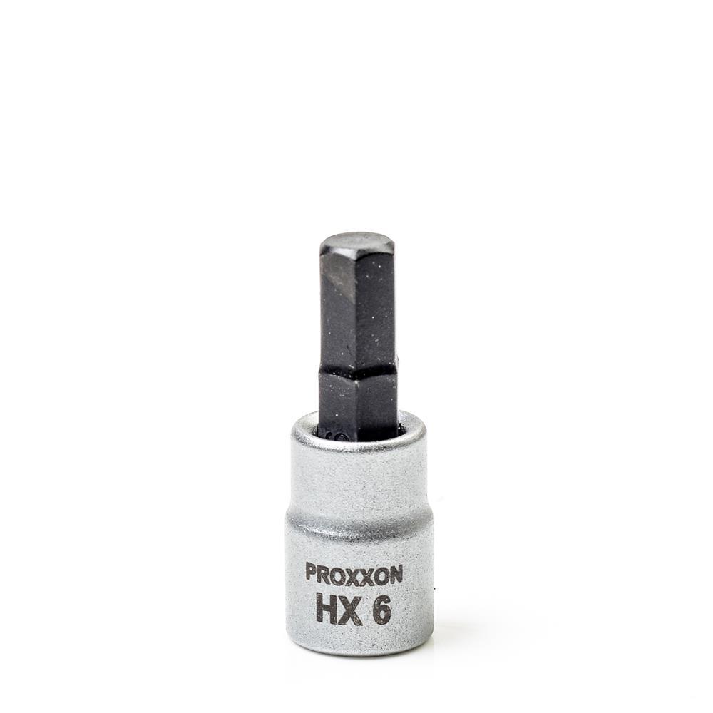 Proxxon Innensechskant-Einsatz HX 6mm 1/4 Zoll 33mm Chrom-Vanadium-Stahl