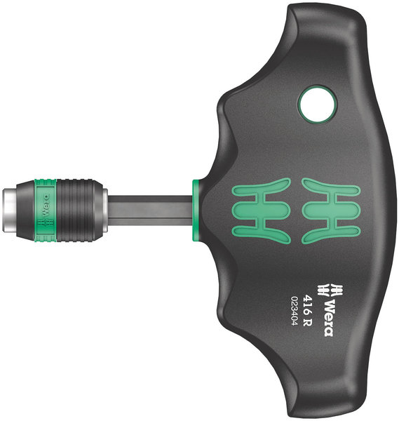 416 R T-handle bitholding screwdriver Rapidaptor, 1/4&quot; x 45 mm, Rauchrohr