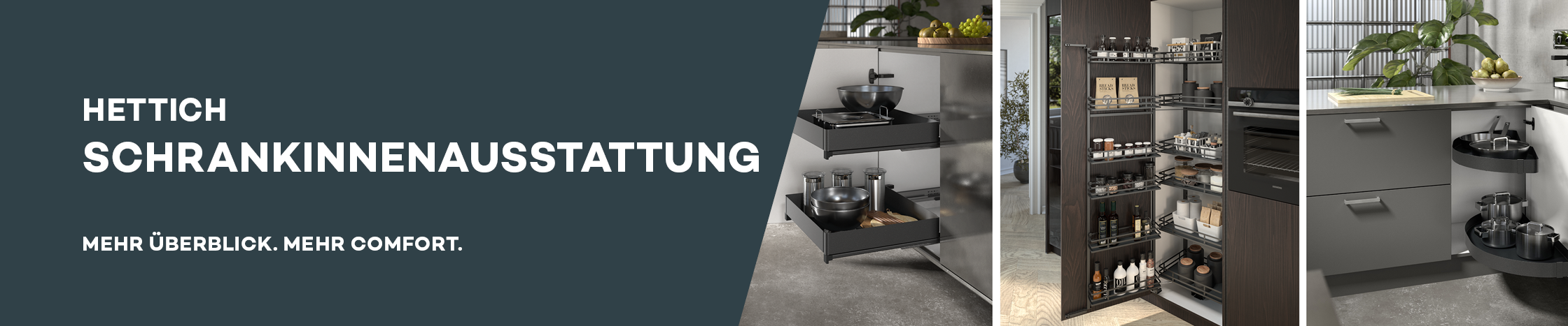 Schrankausstattung, Küchenschrank, Schubladenführung, Abstellfläche, Küchenorganisation