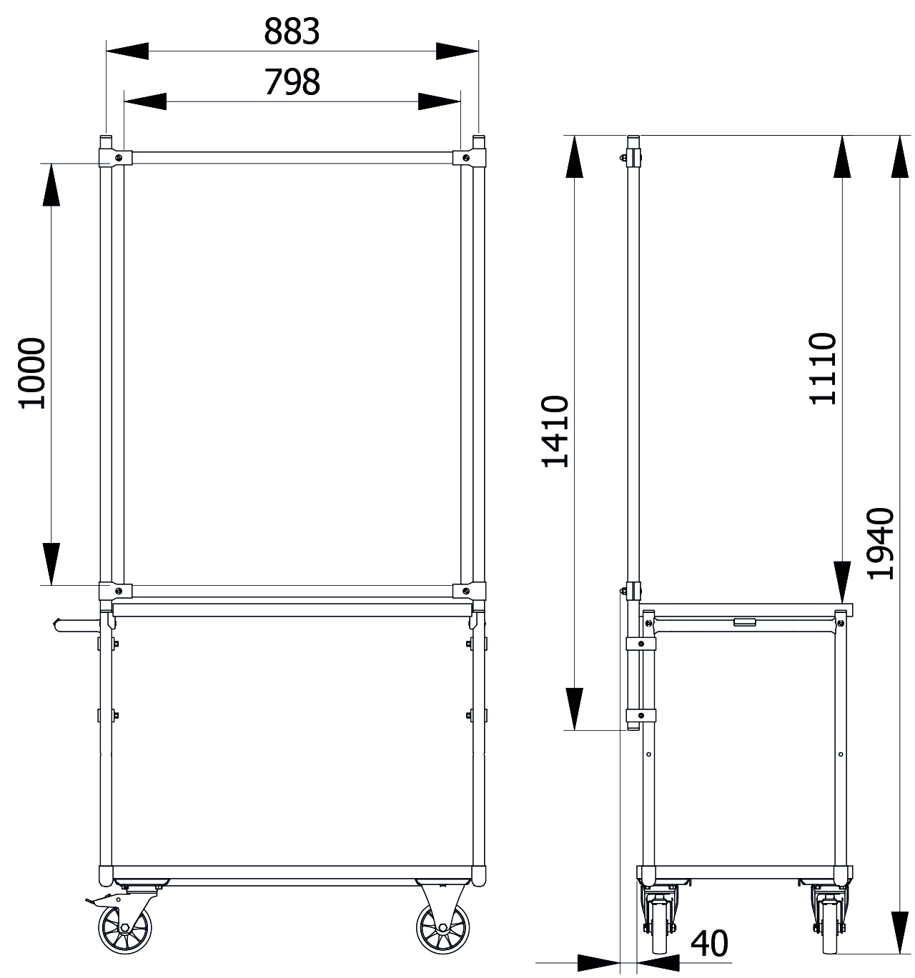 Anbausatz Infektionsschutzrahmen