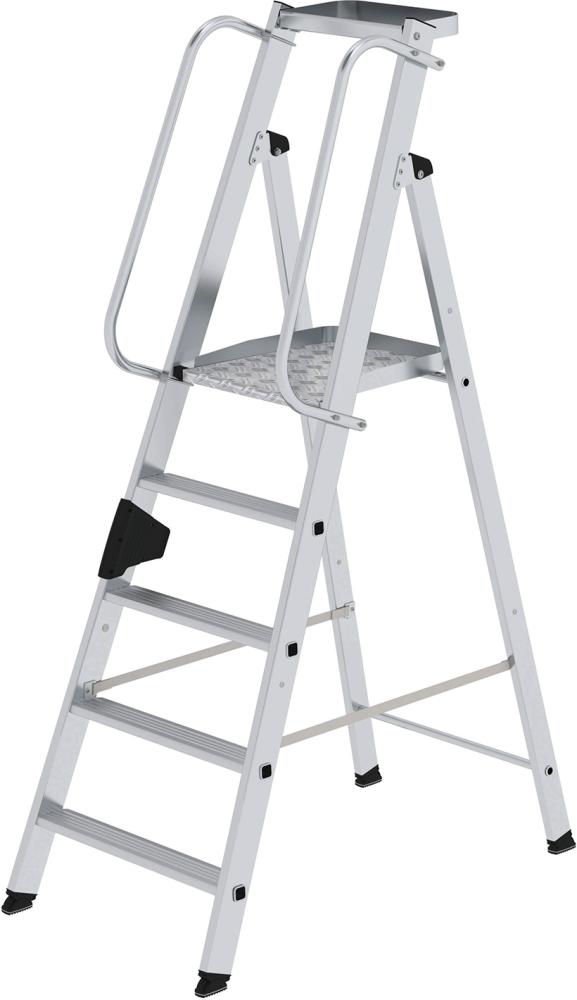MUNK Alu-Stehleiter 5 Stufen Gesamthöhe 1,88 m Arbeitshöhe bis 3,15 m