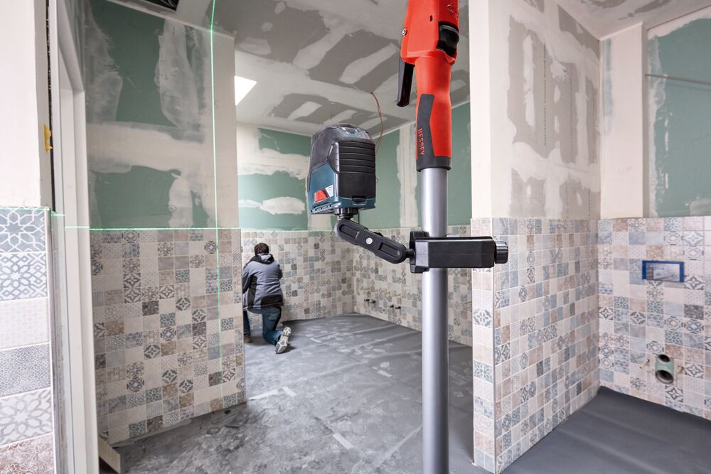 Bessey Multifunktions-/Laserhalterung STE-LH mit 1/4 Zoll Gewinde, werkzeuglose Montage