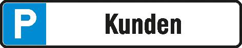 Parkplatzschild Alu B520xH110 mm Kunden SafetyMarking