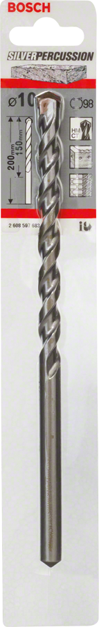 Object #200144329: 2608597683_bo_pro_p_f_1, Steinbohrer, SDS-Plus-Aufnahme, 10 mm Durchmesser, 200 mm Länge, Spiralnut