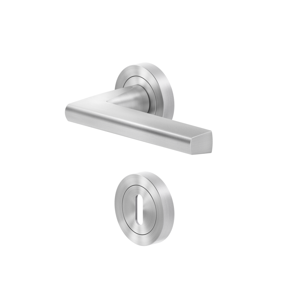 Türgriffe, ER54 BB0 71, Edelstahl matt, Karcher Design, Montana, 3-teilige Rosette
