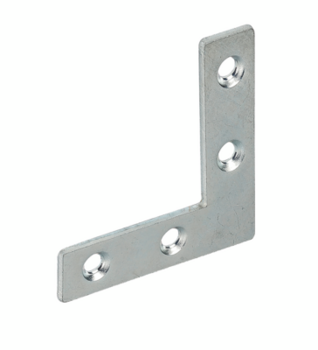 Vormann Möbel-Flachwinkel 50x10 mm Stahl verzinkt versenkte Löcher