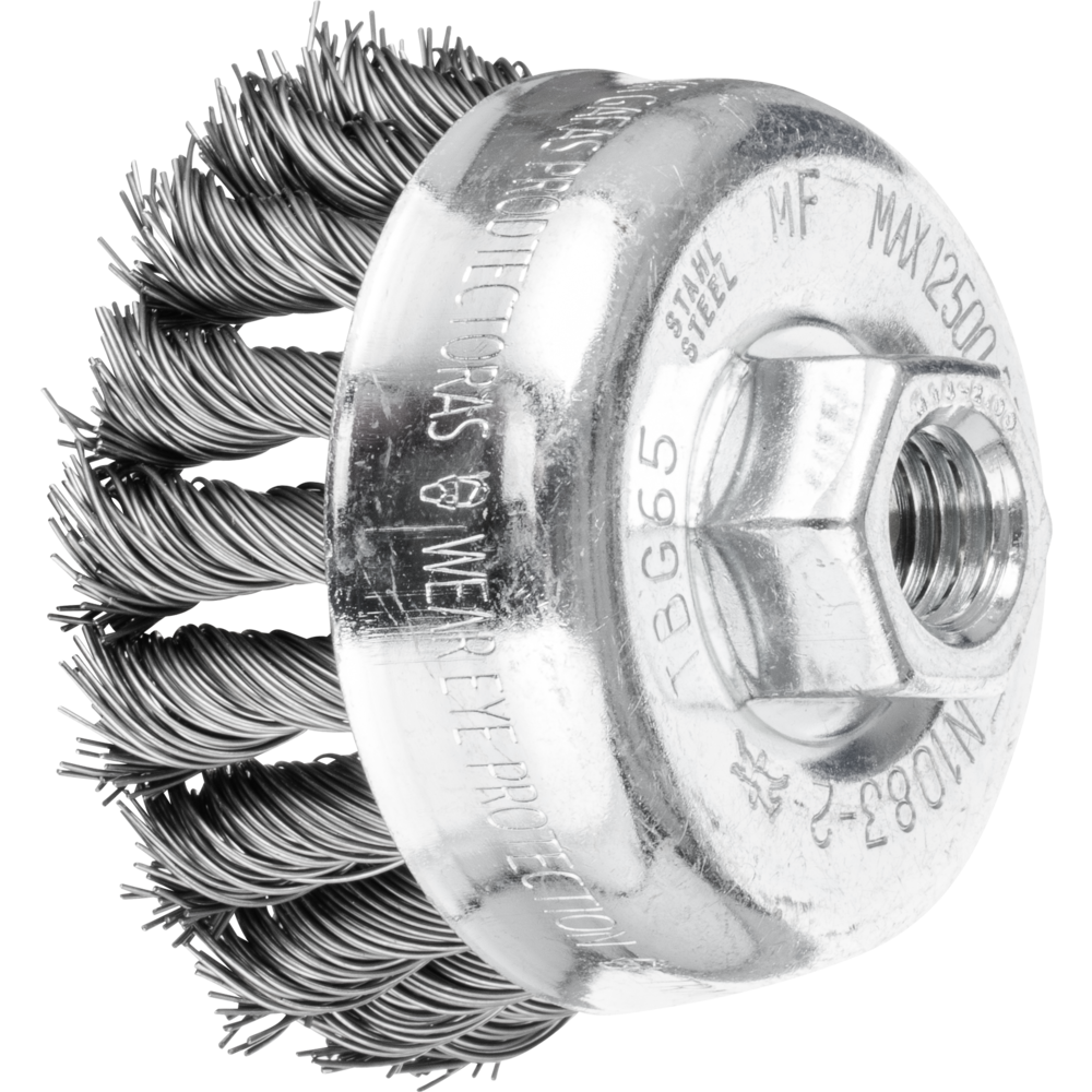 Product picture Primär-Darstellung Pferd Topfbürste gezopft TBG Ø 65 mm M14 Stahl-Draht-Ø 0,50mm Winkelschleifer