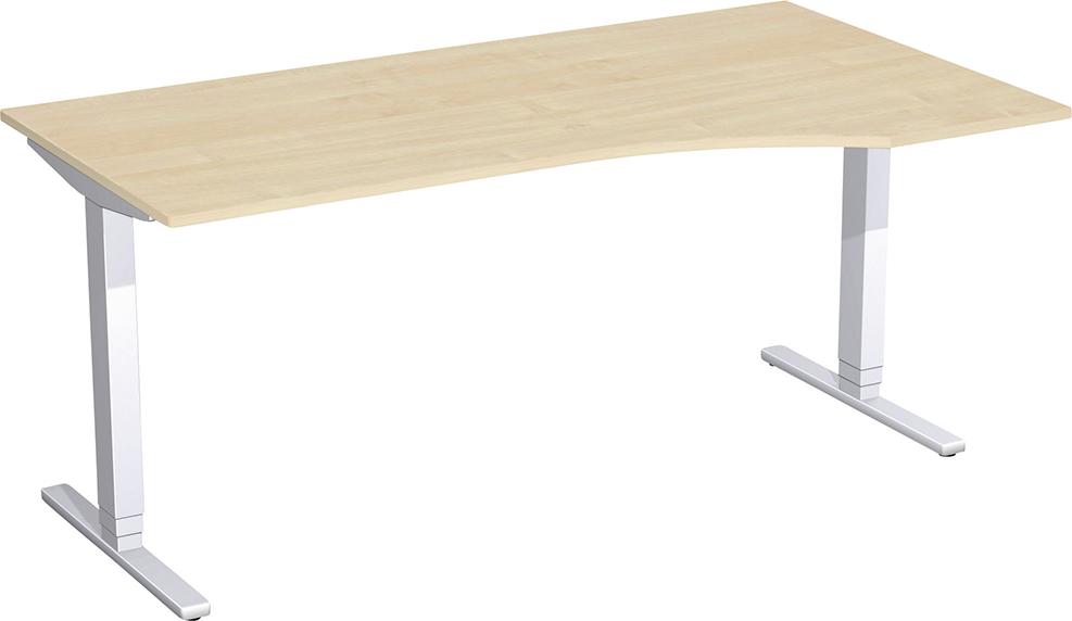 Geramöbel Schreibtisch Typ Flex, rechts, HxBxT: 650–1250x1800x800/1000 mm