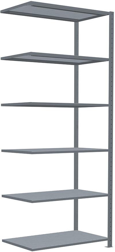 SCHULTE Lagertechnik Steckregal B1000xT600xH2500 mm Anbaufeld 6 Böden vzk Fachlast 250kg