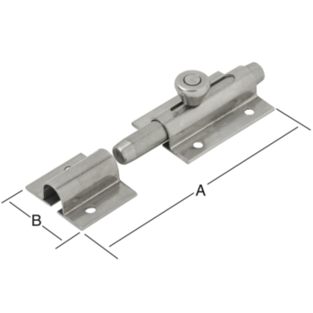 Vormann Bolzen-Knopfriegel 80x36mm Edelstahl (V2A) mit Schlaufe