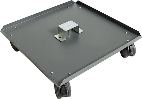 Stumpf Rollenuntersatz D75 mm RAL 7016 4 Lenkrollen stumpf