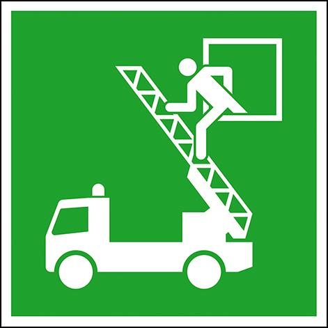 Rettungsschild Rettungsausstieg (Rettungsfenster)