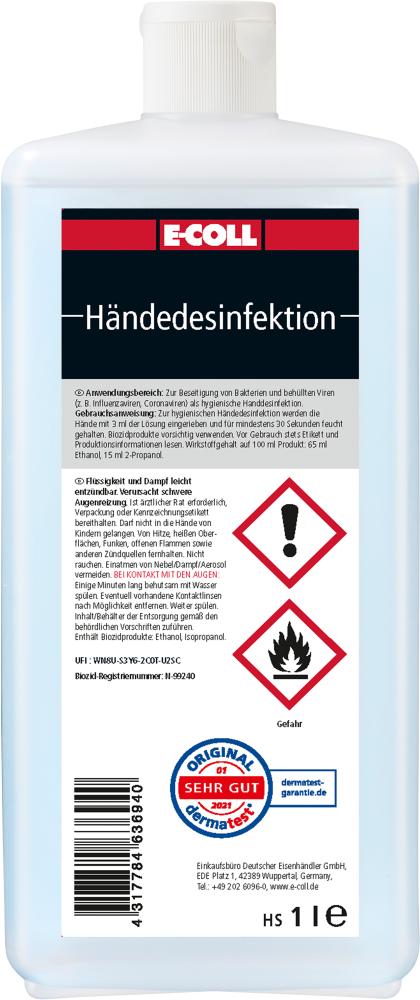 E-COLL Händedesinfektion 1L E-COLL