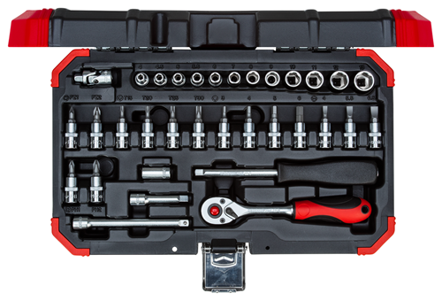 Gedore Red Steckschlüssel-Satz 1/4 Zoll 33-teilig R49003033
