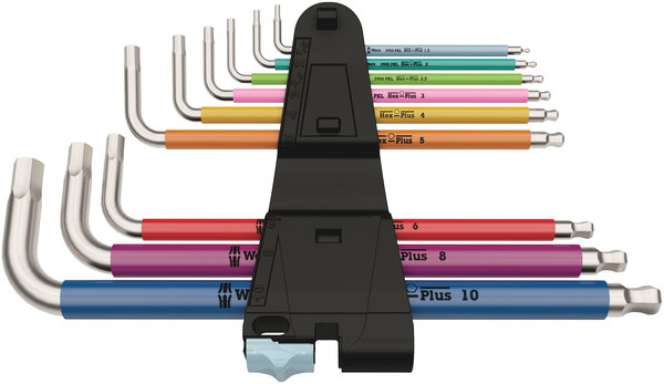 3950/9 Hex-Plus Multicolour Stainless 1 L-key set, metric, stainless, 9 pieces