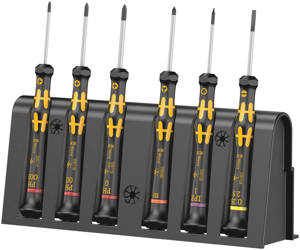 1550/6 ESD Screwdriver set and rack for electronic applications, 6 pieces, Gerät, Schraubenzieher, Werkzeug