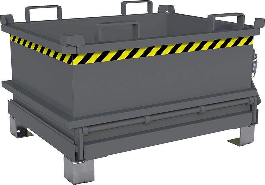 Bauer Südlohn Mini-Klappbodenbehälter MSB 250, lackiert, Mausgrau