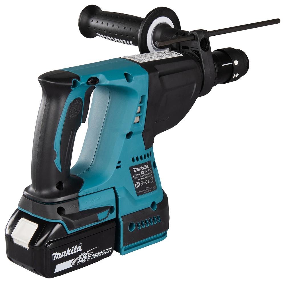 Makita Akku-Kombihammer DHR243RTJW 18V 5.0Ah SDS-Plus mit Staubabsaugung DX07