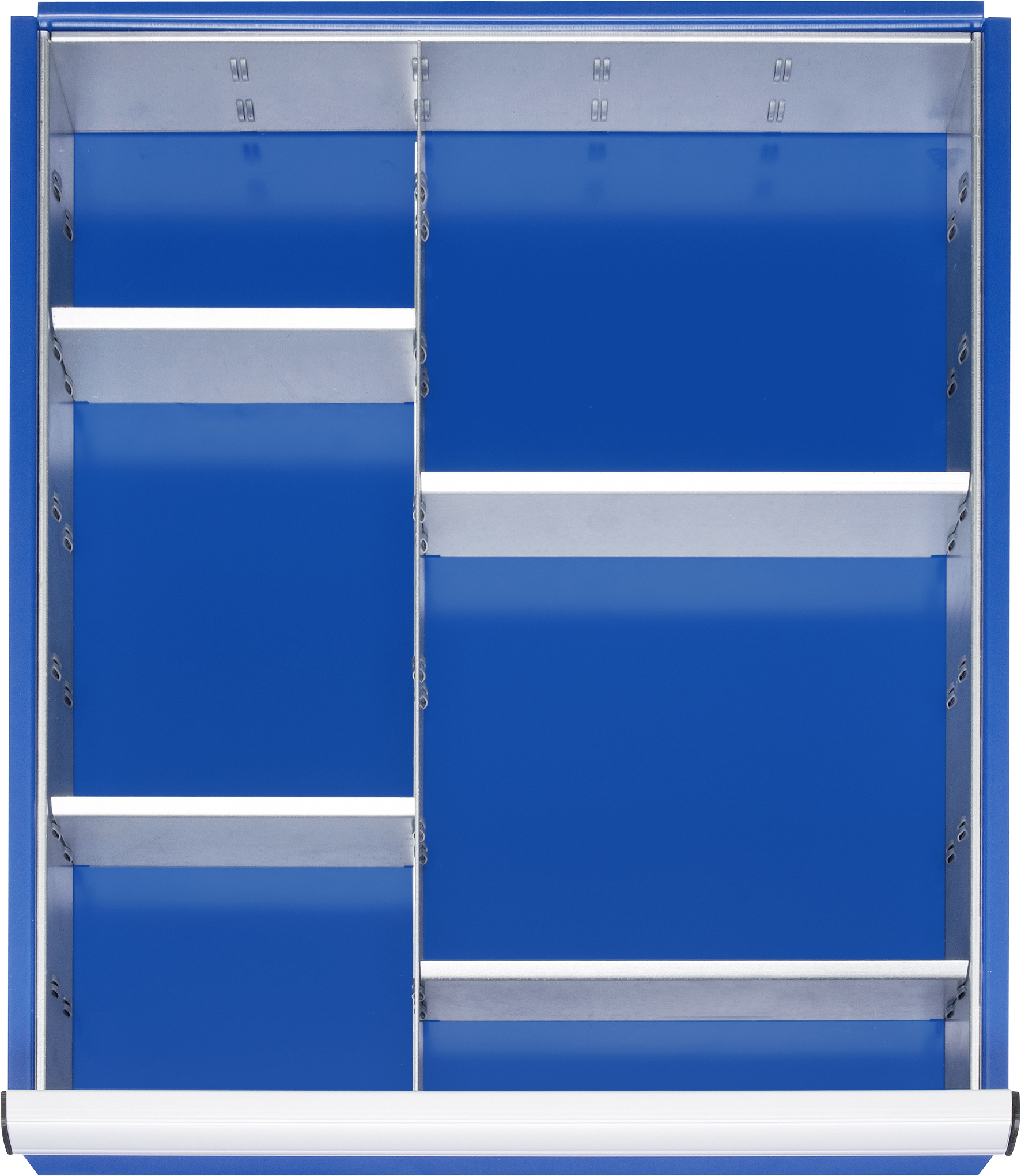 Rau Schubladen-Einteilungsset für Schublade Größe L, 1 Trennwand, 4 Steckwände, Schubladenschrank, Schrank, Aufbewahrung, Schublade, Metall