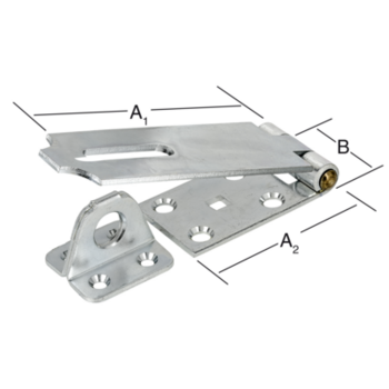 Vormann Sicherheitsüberfalle 105mm x 35mm Stahl blau verzinkt