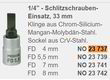 Proxxon Schlitzschrauben-Einsatz 1/4" 4 mm FD4 CrV-Stahl 33 mm