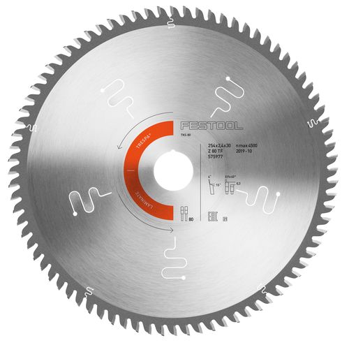 Kreissägeblatt LAMINATE/HPL HW 254x2,4x30 TF80 L