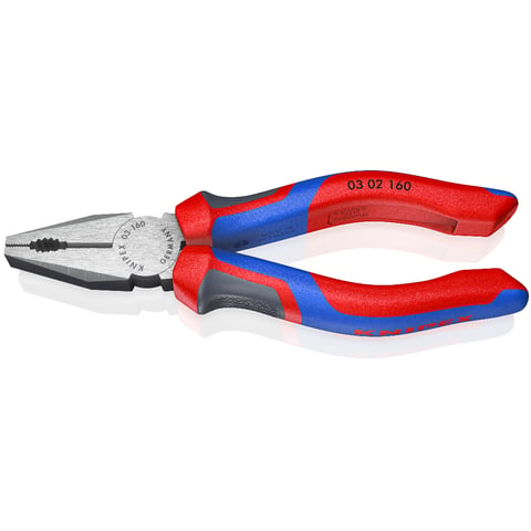 Knipex Kombizange 03 02 160 mit Comfort-Griffen 160mm schwarz atramentiert
