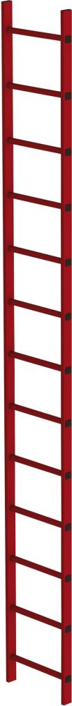 MUNK Schachtleiter 13 Sprossen L 3,64 m B450 mm LW 300 mm GFK