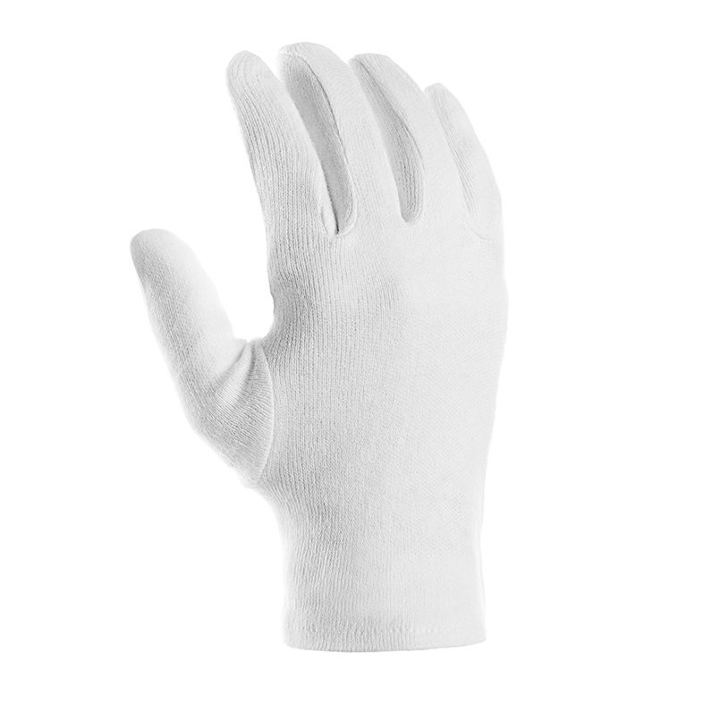 teXXor® Baumwolltrikot-Handschuhe MITTELSCHWER mit Schichtel 13, weiß gebleicht