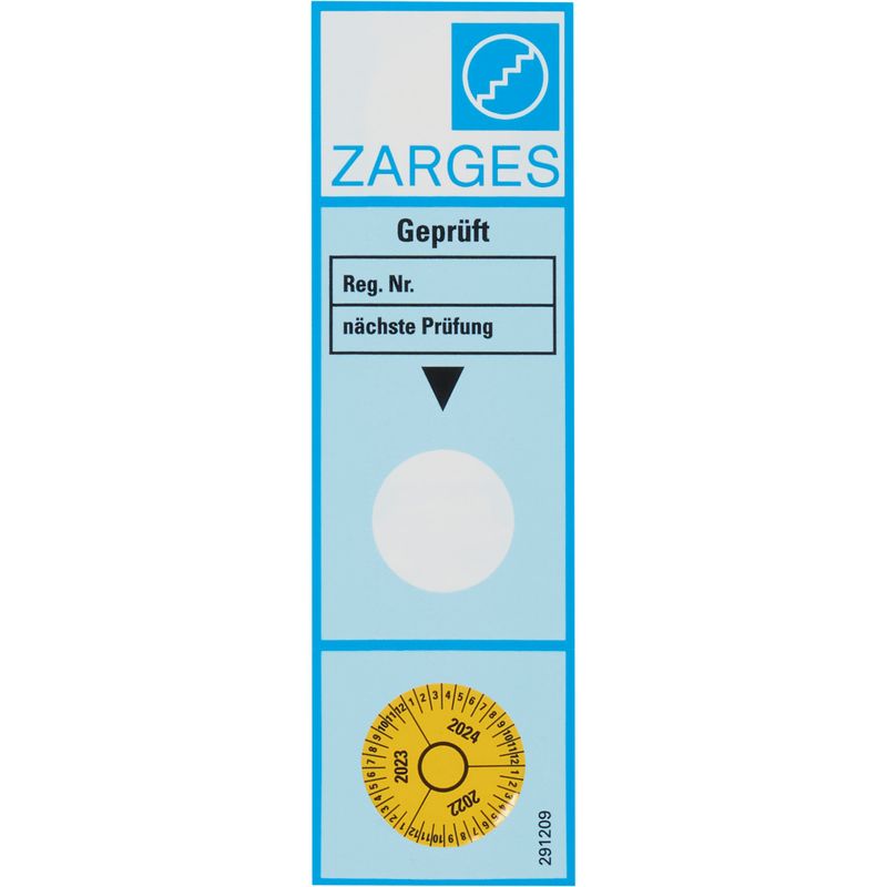 ZARGES Prüfaufkleber 891209