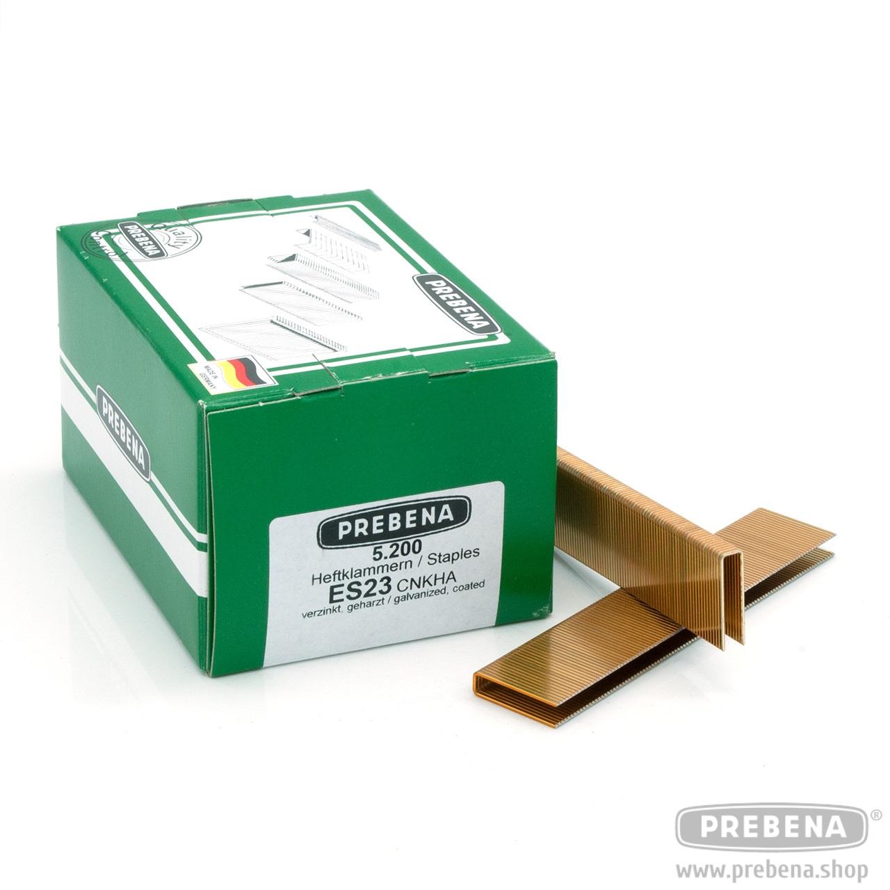 Prebena Heftklammern ES23CNKHA verzinkt geharzt 23mm 5200 Stück