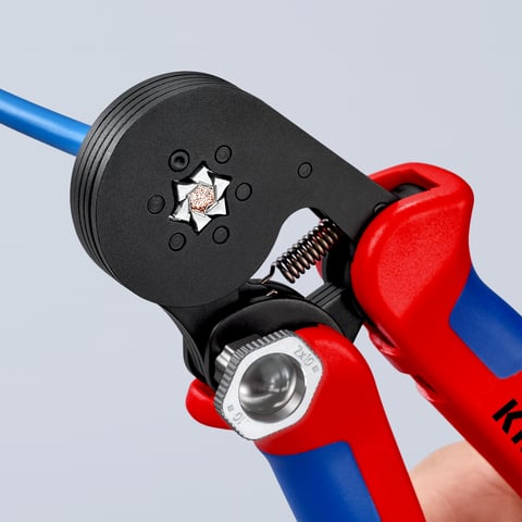 Knipex 97 53 14 Selbsteinstellende Crimpzange für Aderendhülsen mit Seiteneinführung