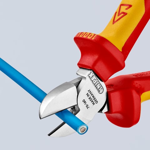 Knipex Seitenschneider 70 06 160 VDE isoliert mit Mehrkomponenten-Hüllen 160 mm
