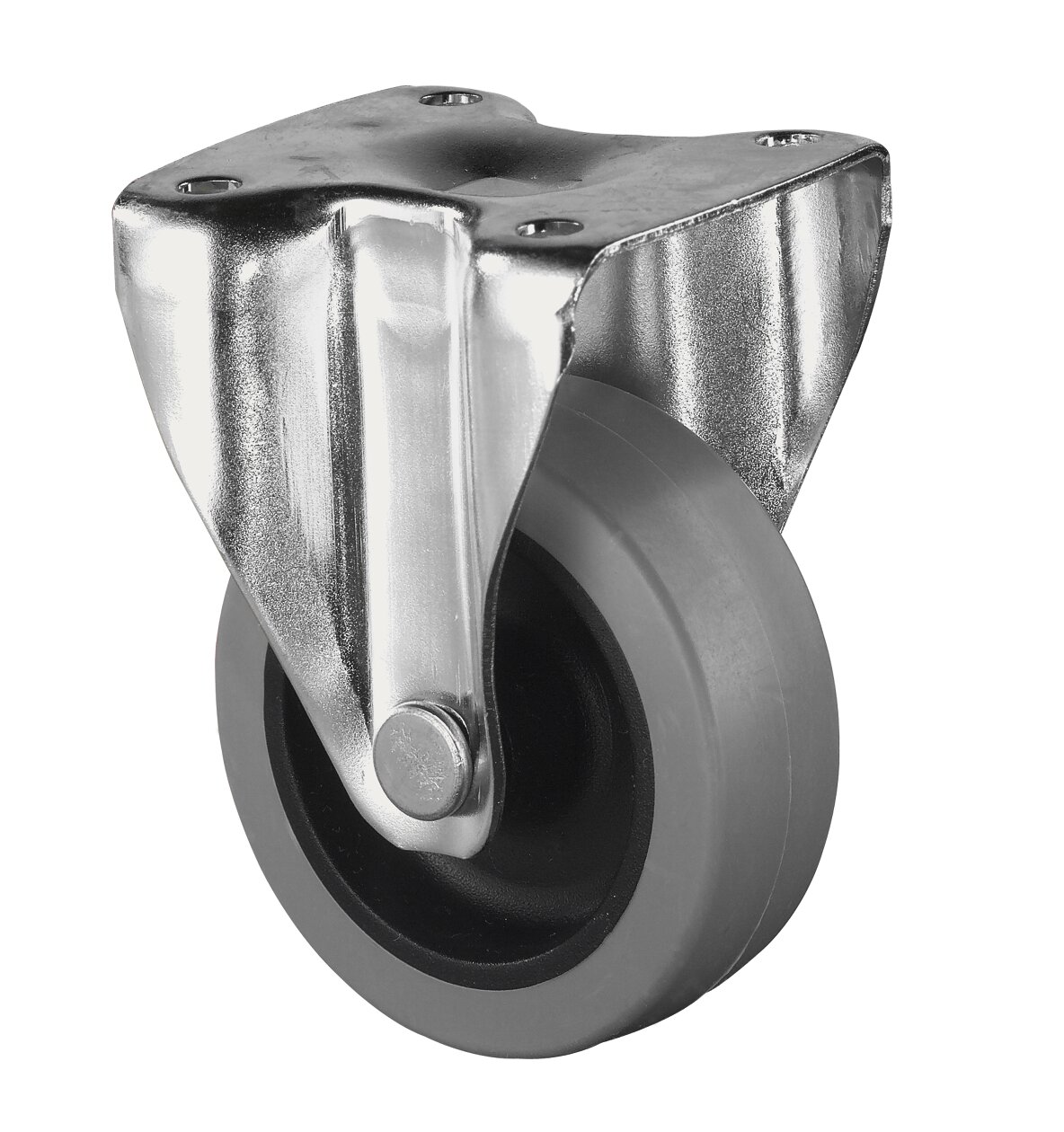 BS Rollen Bockrolle A210.A80.050 50mm 35kg Gummirad Gleitlager Stahlblechgehäuse