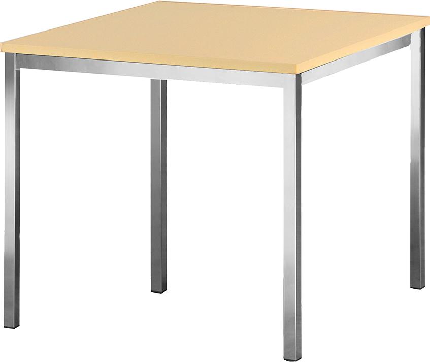 Mehrzwecktisch RG 800x800Chrom/Ahorn