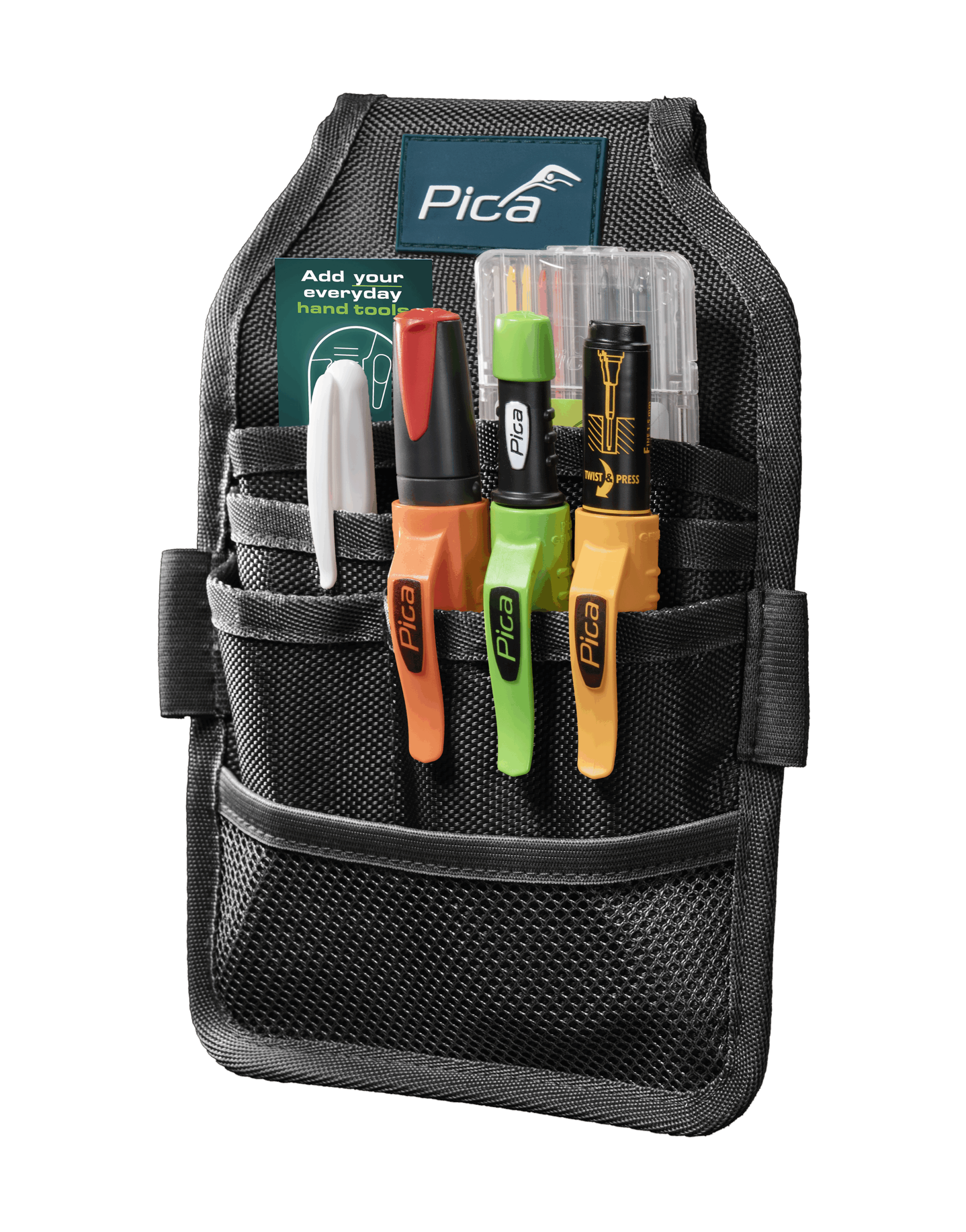 Pica Master Belt 55060 Gürteltasche Werkzeuggürtel Set mit Pica Dry, Ink, Visor Permanent, Instant-White