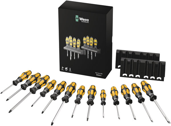 Big Pack 900 Screwdriver set Kraftform Wera: Chiseldriver and rack, 13 pieces